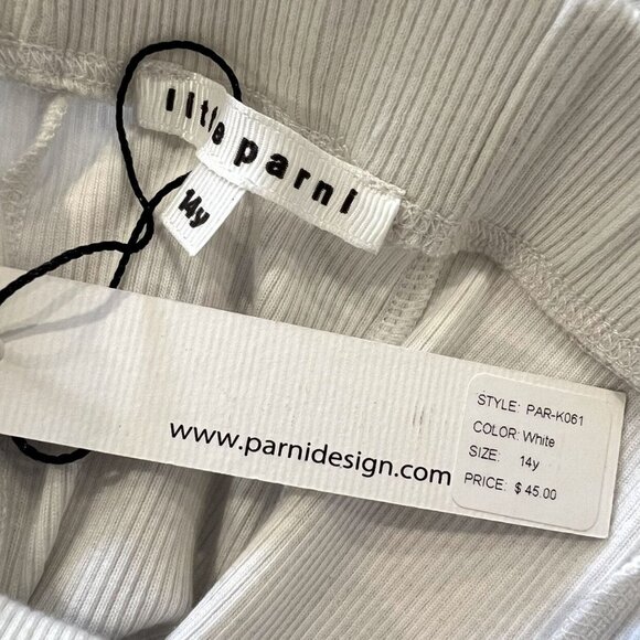 🆕NWT Little Parni White Ribbed Skirt - Picture 5 of 8